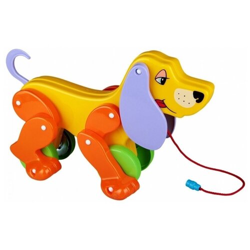 каталка игрушка полесье собака боби 5434 разноцветный Игрушка-каталка полесье Собака Боби 30х13х19 см