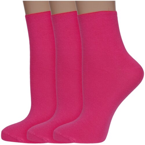 фото Женские носки хох укороченные, вязаные, размер 25, розовый