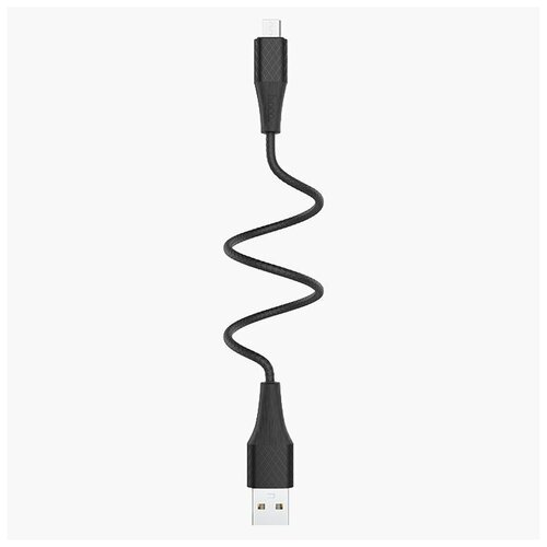 USB Кабель Micro, HOCO, X32, черный usb кабель ldnio ls421 micro длина 1м максимальный ток 2 4а угловой коннектор нейлоновая оплетка серый