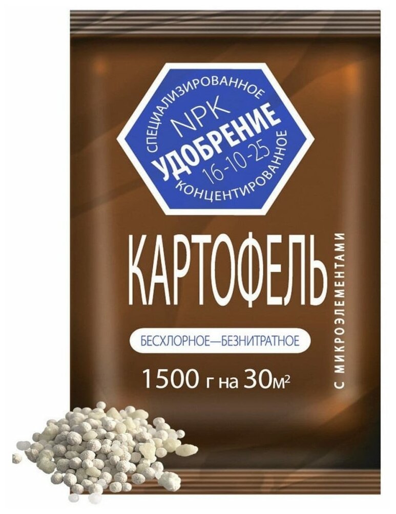 Удобрение для Картофеля с микроэлементами 1,5кг минеральное Агроуспех