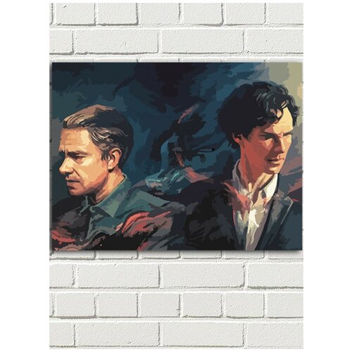 Картина по номерам Шерлок Sherlock (Бенедикт Камбербетч, Ватсон) - 9024 Г 30x40 картина по номерам шерлок sherlock бенедикт камбербетч 9022 в 30x40