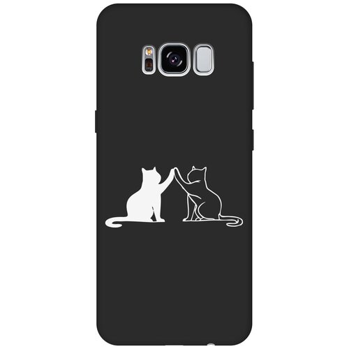 Матовый Soft Touch силиконовый чехол на Samsung Galaxy S8, Самсунг С8 с 3D принтом Cats W черный матовый soft touch силиконовый чехол на samsung galaxy s8 самсунг с8 с 3d принтом nirvana черный