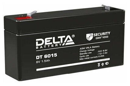 Аккумулятор 6V - 1,5 А/ч "Delta DT" (DT 6015)