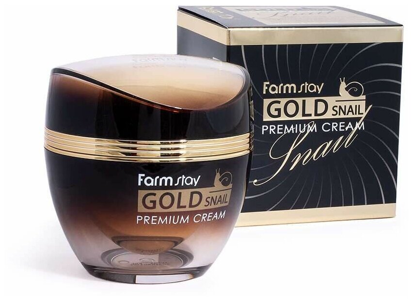 Премиальный крем с золотом и муцином улитки FarmStay Gold Snail Premium Cream, 50мл - фото №4