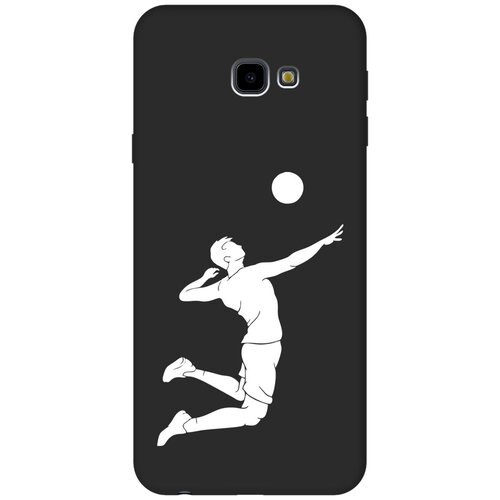 Матовый чехол Volleyball W для Samsung Galaxy J4+ / Самсунг Джей 4 плюс с 3D эффектом черный матовый чехол introvert w для samsung galaxy j4 самсунг джей 4 плюс с 3d эффектом черный