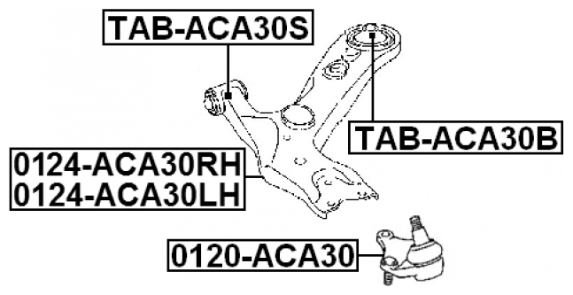 Опора шаровая переднего нижнего рычага Febest 0120-ACA30