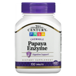 21st Century Papaya Enzyme (Фермент Папайи) 100 жевательных таблеток - изображение