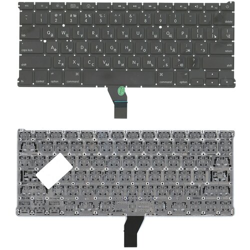 Клавиатура keyboard MC965 MC966 для ноутбука Apple MacBook Air A1369 A1466 плоский Enter без подсветки 2010 черная 1167₽