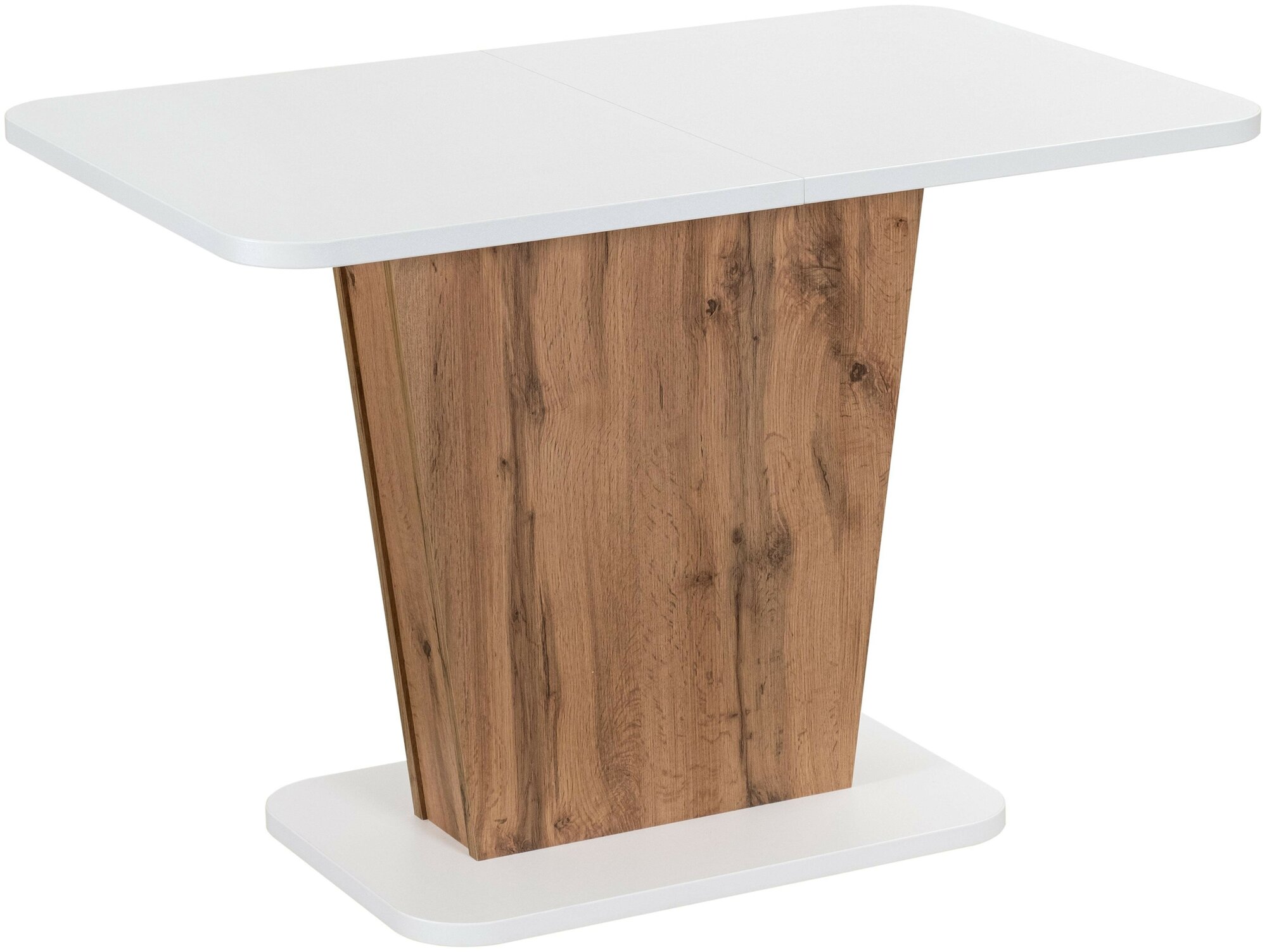 Обеденный стол TetChair Модерн Gent 110 см, белый, дуб вотан - фото №2
