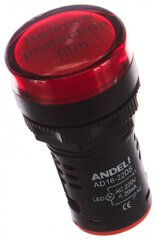 ANDELI Лампа AD16-22DS LED матрица d22мм красный 220В AC ADL10-143