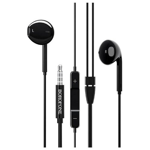 Наушники Borofone BM30 вкладыши микрофон Jack 35 мм кабель 12 м чёрные 56000₽