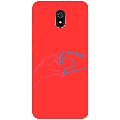 Силиконовый чехол на Xiaomi Redmi 8A, Сяоми Редми 8А Silky Touch Premium с принтом Fall in Love красный силиконовый чехол на xiaomi redmi 8a сяоми редми 8а silky touch premium с принтом fall in love красный