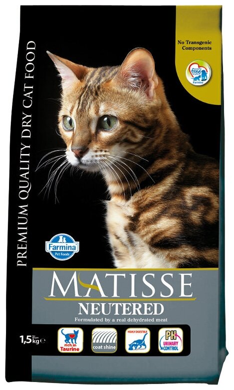 Корм Farmina Matisse Neutered для взрослых стерилизованных кошек, 1,5 кг