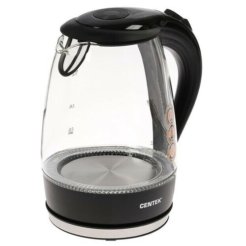 Чайник электрический Centek CT-0042 стекло 18 л 2200 Вт подсветка черный 627000₽