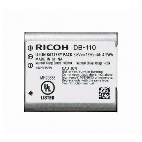 Аккумулятор RICOH DB-110 (для GRIII и WG-6) броши jv c00192 br gr enam bj
