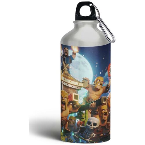 фото Бутылка спортивная,туристическая фляга, 500мл с карабином clash royale - 1 brutbottle