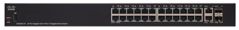 SG250X-24P-K9-EU Коммутатор SG250X-24P 24-Port Gigabit PoE Smart Switch with 10G Uplinks
