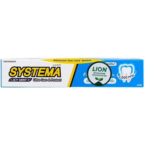 Купить Зубная паста Lion Systema для глубокой очистки со вкусном ледяной мяты, 90 г