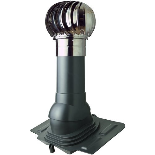 Комплект активной вентиляции Турбодефлектор TD160 НСТ вент выход утепленный высотой Н-500проходной элемент универсальный серый 12062₽