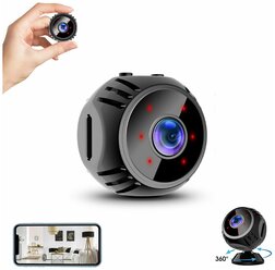 Беспроводная мини видеокамера ночного видения W8 FullHD 1080p, Wi-Fi / мини камера на магните/ мини камера с встроенным микрофоном