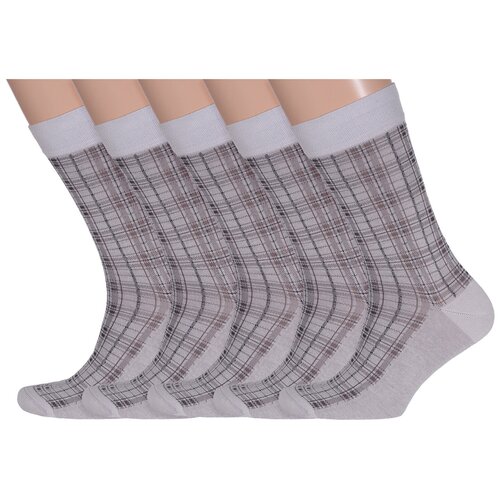 фото Мужские носки lorenzline, 5 пар, размер 27, серый