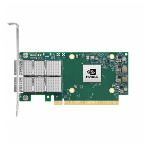 Mellanox MCX623106AC-CDAT ConnectX®-6 Dx EN adapter card, 100GbE, Dual-port QSFP56, PCIe 4.0 x16, Crypto and Secure Boot, Tall Bracket (485387) mellanox mcx621102an adat connectx 6 dx en adapter card 25gbe dual port sfp28 pcie 4 0 x8 no crypto tall bracket