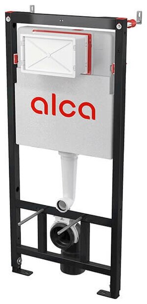 Комплект Alcaplast Set 4в1 для установки унитаза с шумоизоляцией с панелью смыва белой, AM101/1120+M670-0001 - фотография № 2