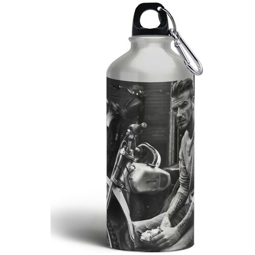 фото Бутылка спортивная,туристическая фляга, 500мл с карабином спорт футбол дэвид бэкхем - 290 brutbottle