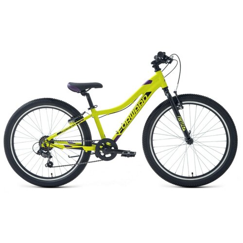 Подростковый велосипед Forward Twister 24 1.0 (2022) 24 Зелено-фиолетовый