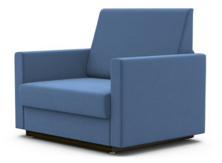 Кресло-кровать Стандарт + фокус- мебельная фабрика 80х80х87 см светло-синий велюр