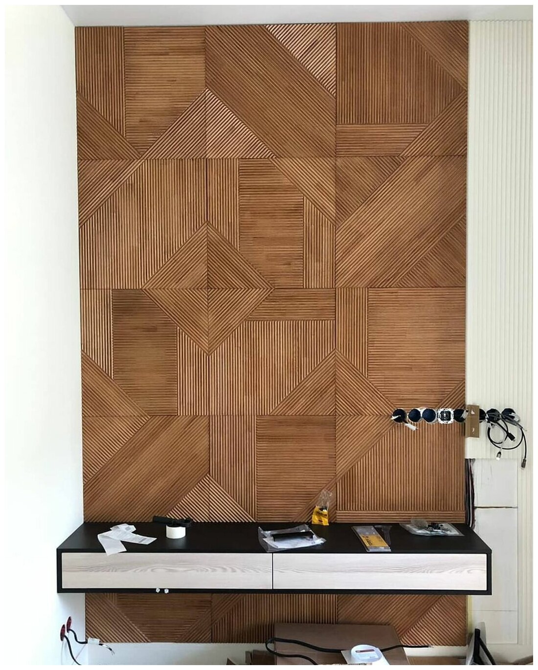 фото Рифленые стеновые панели из Сосны