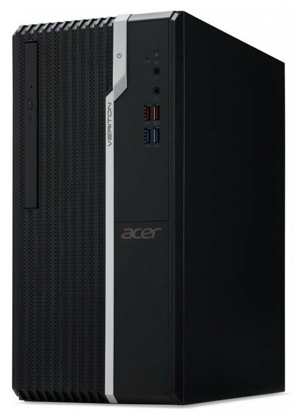 Компьютер ACER Veriton S2680G i3-10105/8GB DDR4 2666/256GB SSD M.2/Intel UHD 630/DVD-RW/USB KB &Mouse/NoO Black