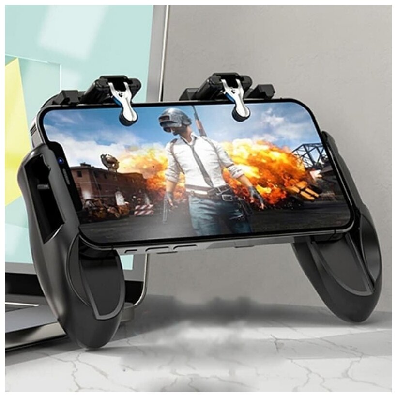 Джойстик держатель геймпад триггер игровой для телефона (смартфона) с охлаждением xomobile H6 черный