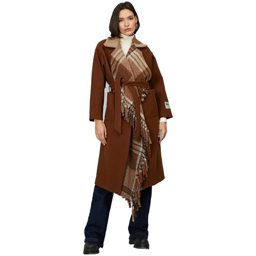 Пальто женское, J.B4, артикул: 4WM0545, цвет: коричневый, размер: M