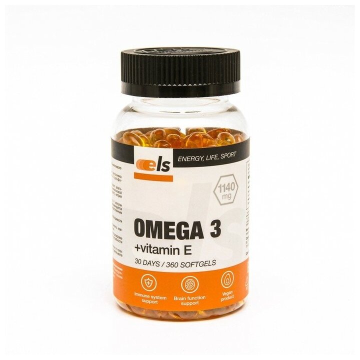 ОМЕГА-3, льняное масло с витамином Е, 350 мг № 360 /жирные кислоты в высокой концентрации и витамин Е - фотография № 6