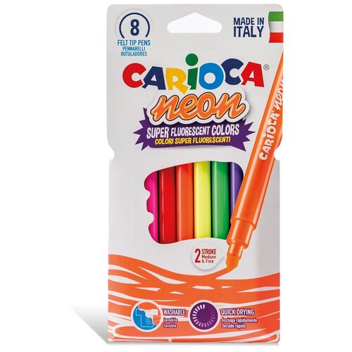 Carioca Фломастеры неоновые Neon 8 цв 42785