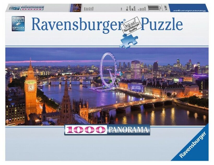 Пазл панорамный Ravensburger 1000 деталей: Ночной Лондон