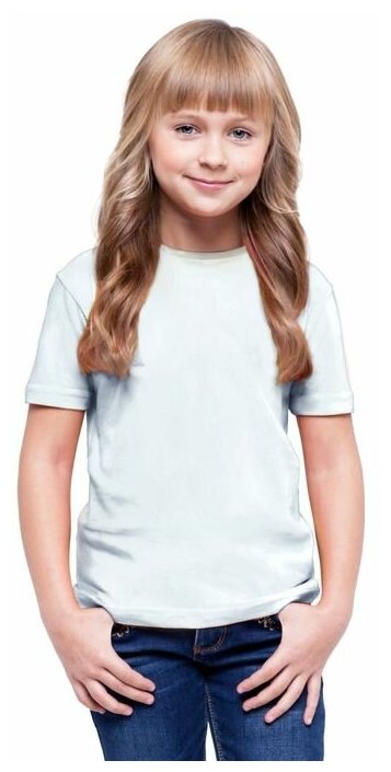 Футболка LEONE KIDS 7088368 для девочки, цвет белый, размер 128 см - фотография № 3