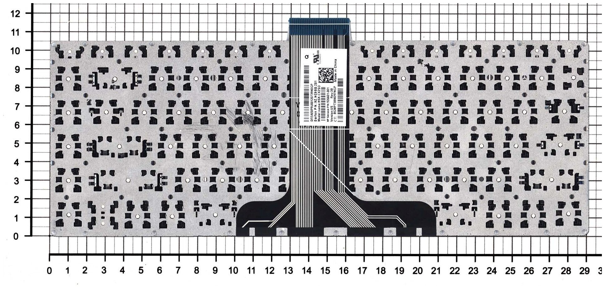 Клавиатура для ноутбука HP Stream 14-AX010WM черная без рамки горизонтальный Enter