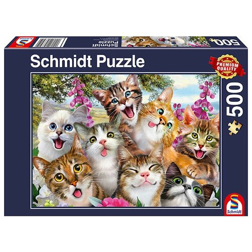 Пазл Schmidt 500 деталей: Селфи-кошки пазл schmidt 1000 деталей б эшвуд кошки и софа