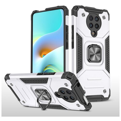 Противоударный чехол Legion Case для Xiaomi Poco F2 Pro серебряный magnetic case for xiaomi pocophone f2 pro case double sided full protected tempered glass case on for redmi k30 pro poco f2 pro