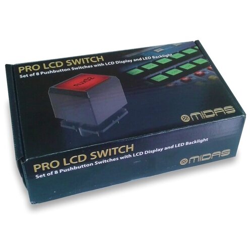 Midas Pro LCD Switch комплект из 8 кнопок каналов с LCD дисплеем и цветной подсветкой для микшеров Midas Pro