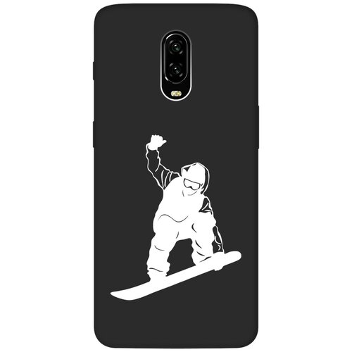 Матовый чехол Snowboarding W для OnePlus 6T / ВанПлюс 6Т с 3D эффектом черный матовый чехол snowboarding w для oneplus 8t ванплюс 8т с 3d эффектом черный