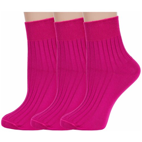 Носки RuSocks, 3 пары, размер 23, розовый носки rusocks 3 пары размер 24 розовый