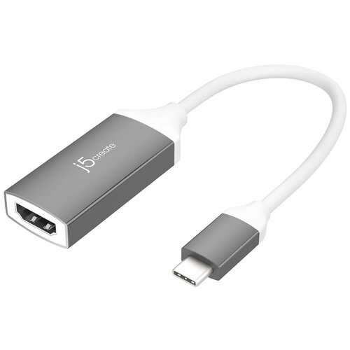 переходник usb type c hdmi usb 3 0 0 21м j5create jcd372 круглый серый Аксессуар j5create USB Type-C - HDMI 4K JCA153G