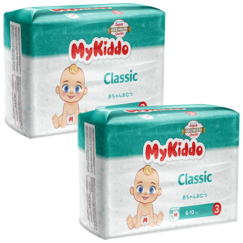 Подгузники трусики детские с индикатором влаги Classic Diapers M (6-10) 76 шт (2 уп х 38)