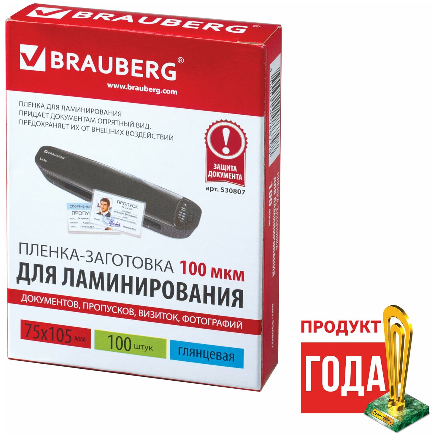 Brauberg BRAUBERG А4, 100 мкм - фото №1