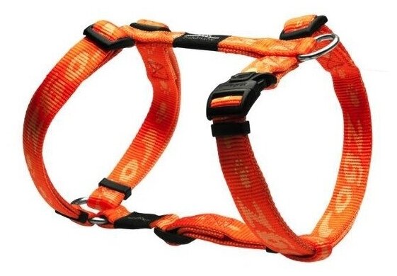 Rogz Шлейка Alpinist для собак, размер M (32-52 см), ширина 1.6 см, оранжевая