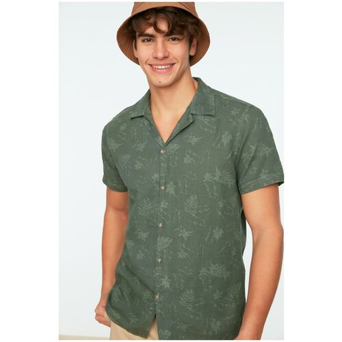 фото Рубашка trendyol рубашка trendyol trendyol tmnss20go0443, размер: xl, зеленый