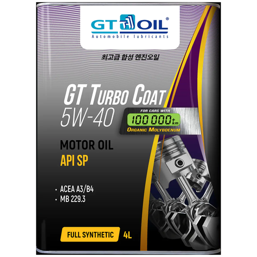 GT OIL Масло Моторное Gt Turbo Coat Sae 5w40 Api Sp 4l